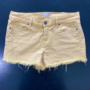 LOFT Yellow Cut Off Jean Shorts Sz 8